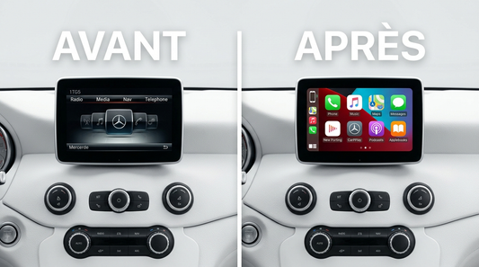 Avant après CarPlay Mercedes Classe A COMAND NTG5