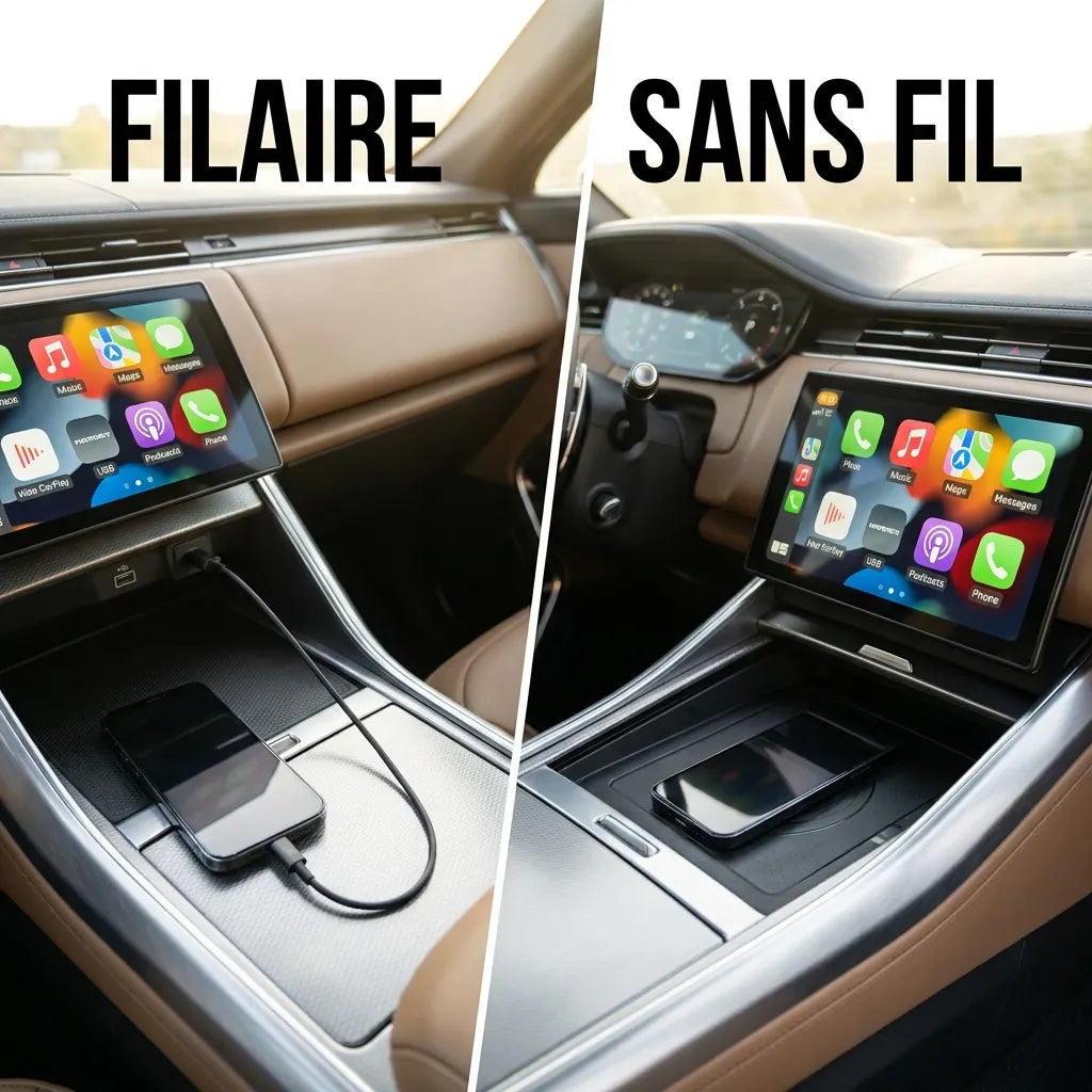 CarPlay filaire vs CarPlay sans fil : avantages, inconvénients et lequel choisir ?