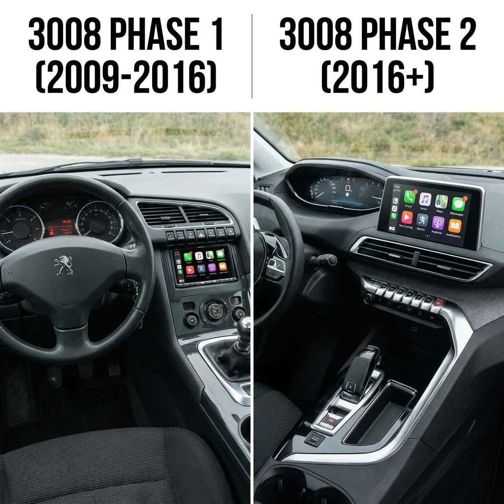 CarPlay sur Peugeot 3008 : compatibilité et installation selon la phase