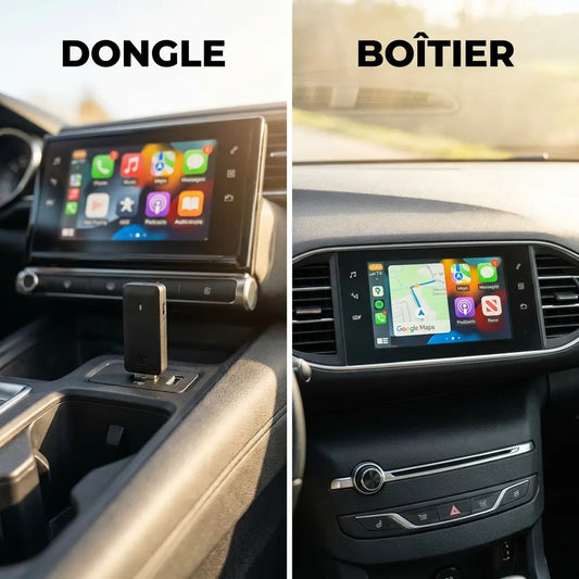Dongle CarPlay sans fil vs boîtier CarPlay : quelle différence ?