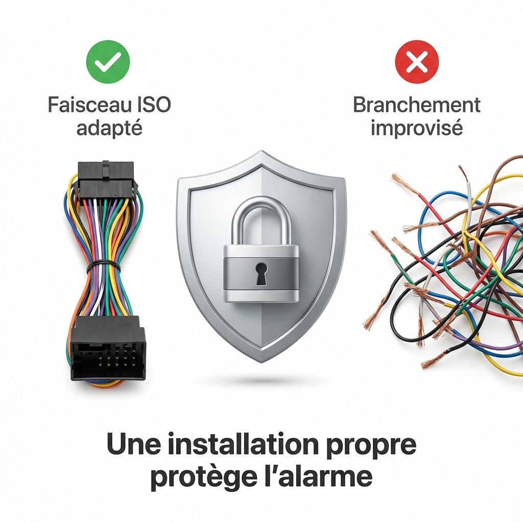 ecran-carplay-alarme-voiture-installation-faisceau-iso-branchement