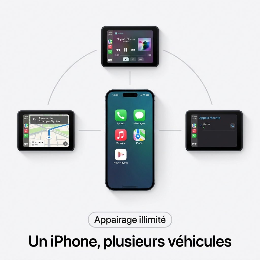iphone-plusieurs-ecrans-carplay-appairage-vehicules