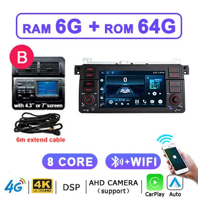 CarPlay BMW Série 3 E46 1998-2005