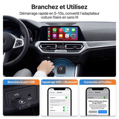 CarPlay Dongle Sans Fil Universel