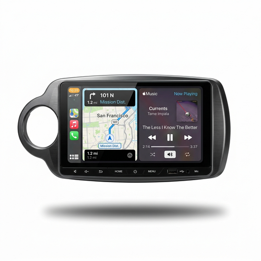 Écran CarPlay Toyota Yaris 2012-2017 fond blanc