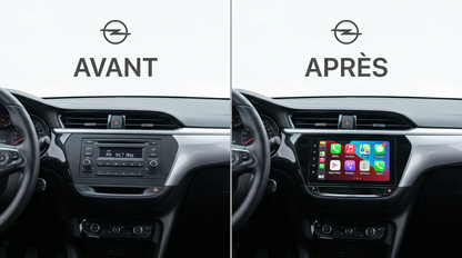 Avant après CarPlay Opel Astra Corsa