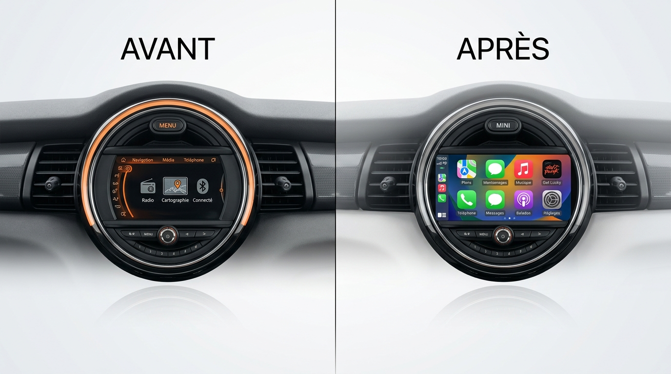 carplay-mini-cooper-universel-avant-apres