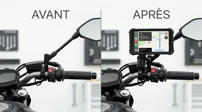 ecran-carplay-moto-ekiy-m15-avant-apres-guidon