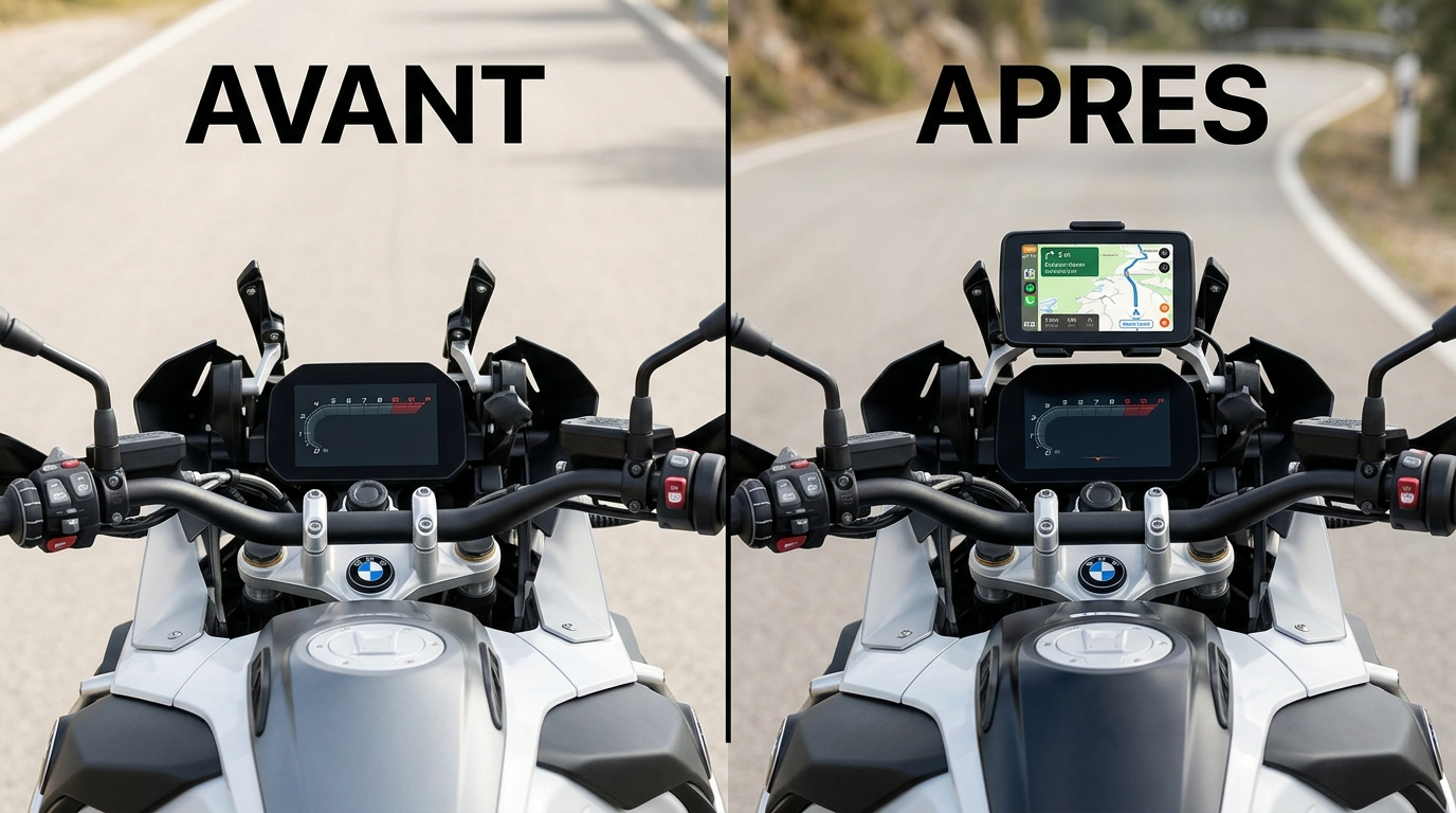 ecran-carplay-moto-bmw-motorrad-avant-apres-r1250gs-installation